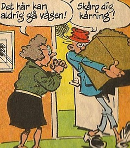 Uti vår hage av Krister Petersson - Ett lik innan kvällen (KP 23): Faló ska leverera en byrå till en dam som visar sig vara mycket skrockfull.